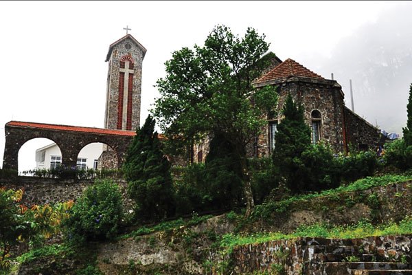 The 100-year-old stone church is a must-see site in Tam Dao