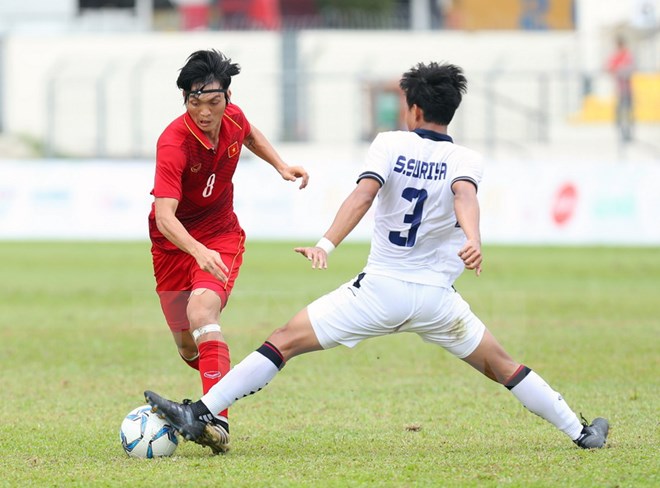 Không vượt qua Thái Lan, U22 Việt Nam chia tay SEA Games 29. (Ảnh: Quốc Khánh/TTXVN)