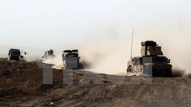 Các lực lượng Iraq trong chiến dịch chống IS tại Tal Afar ngày 25/8. (Nguồn: AFP/TTXVN)