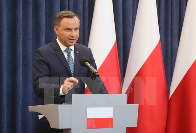 Tổng thống Ba Lan Andrzej Duda. (Nguồn: EPA/TTXVN)
