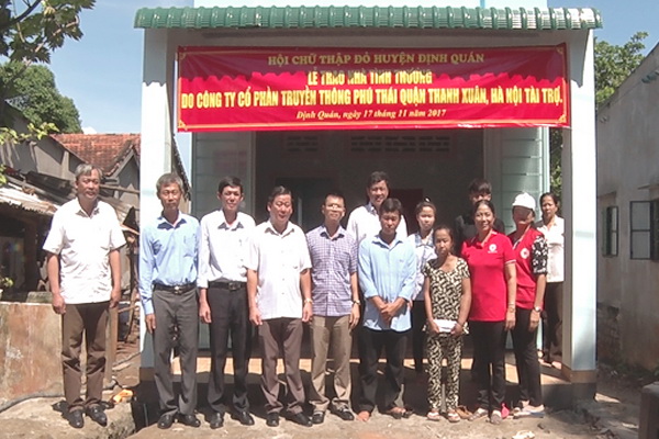 Handing over charity house to poor household