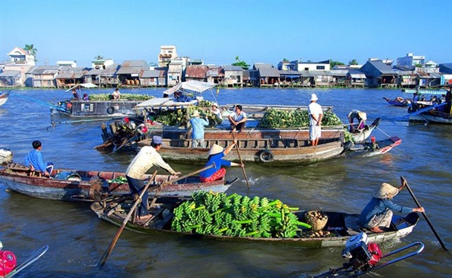 The C​ai Rang Floating Market in C​an Th​o city (Photo VNA)