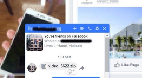 Vietnamese facebookers are being attacked by a new virus through the messenger app.