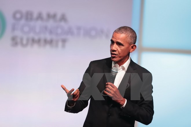 Cựu Tổng thống Mỹ Barack Obama. (Ảnh: AFP/TTXVN)