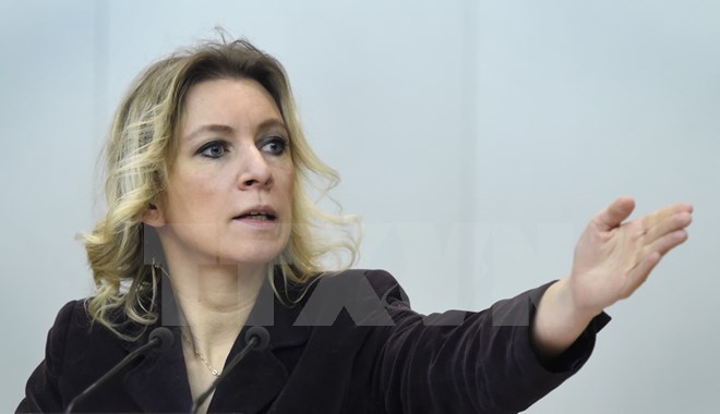 Người phát ngôn Bộ Ngoại giao Nga Maria Zakharova. (Nguồn: AFP/TTXVN)