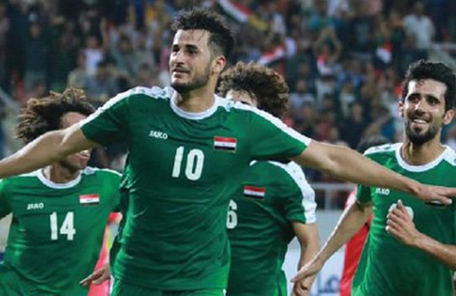 Tiền đạo Aymen Hussein bên phía U23 Iraq. (Nguồn: baotintuc.vn)