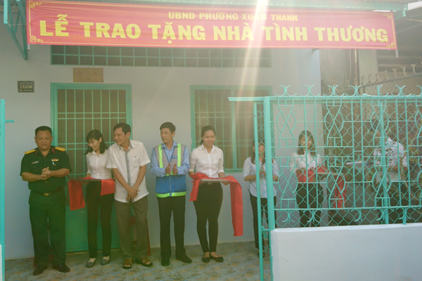 Handing over charity house to poor household