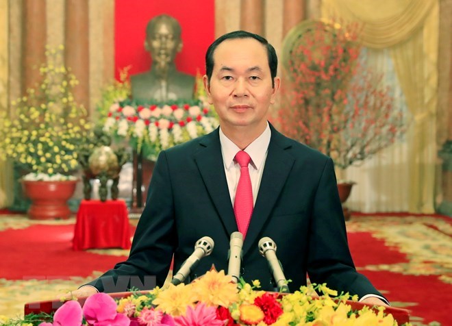 President Tran Dai Quang wishes Vietnamese a prosperous New Year