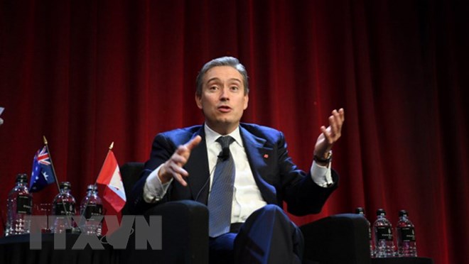 Bộ trưởng Thương mại Canada Francois-Philippe Champagne. (Nguồn: FinancialReview/TTXVN)