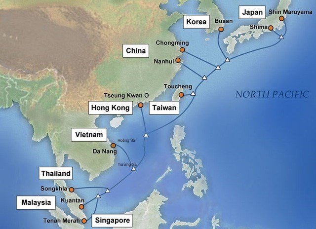 The Asia-Pacific Gateway (APG) international undersea cable broke down at a location about 125 km away from Hong Kong at 6:30 am on February 27.