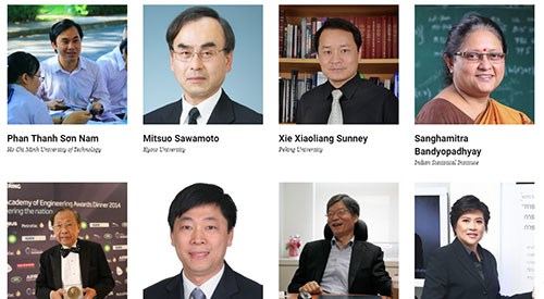 Professor Phan Thanh Son Nam (first row, left) in the list of 100 top scientists in Asia. 