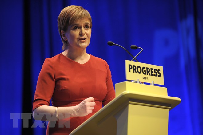 Thủ hiến Scotland Nicola Sturgeon. (Nguồn: AFP/TTXVN)