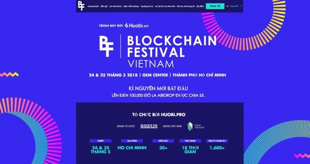 The world's leading blockchain asset financial services provider will host the first Blockchain Festival in Vietnam from May 24-25.