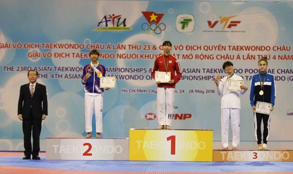 Vietnamese athlete wins gold medal at Asian Taekwondo Champs