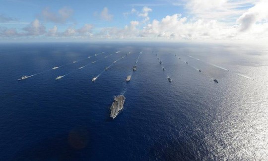 Tàu chiến các nước tham gia cuộc tập trận RIMPAC 2016. (Nguồn: Hải quân Mỹ)