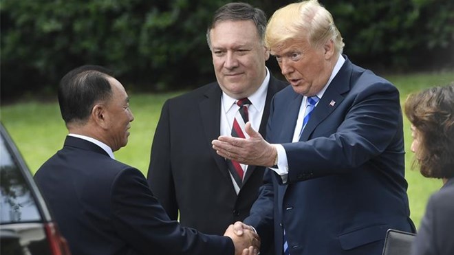 Ông Kim Yong-chol và Tổng thống Trump tại Nhà Trắng. (Nguồn: AFP)