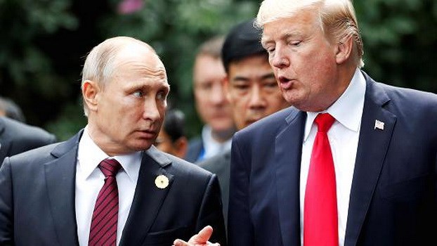 Tổng thống Mỹ Donald Trump và người đồng cấp Nga Vladimir Putin. (Nguồn: Reuters)