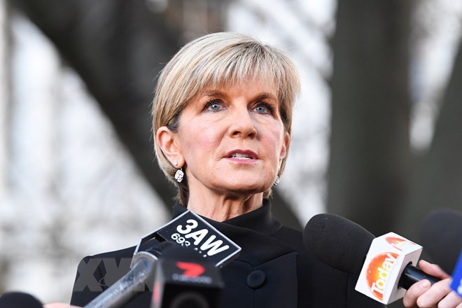 Ngoại trưởng Australia Julie Bishop. (Nguồn: EPA/TTXVN)