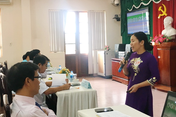 Thí sinh Phan Thị Mỹ Hạnh đạt giải Nhất Hội thi giảng viên lý luận chính trị giỏi năm 2018