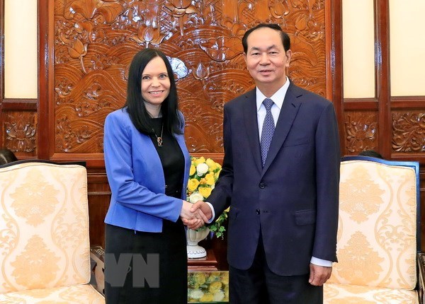 President Tran Dai Quang receives outgoing Polish ambassador