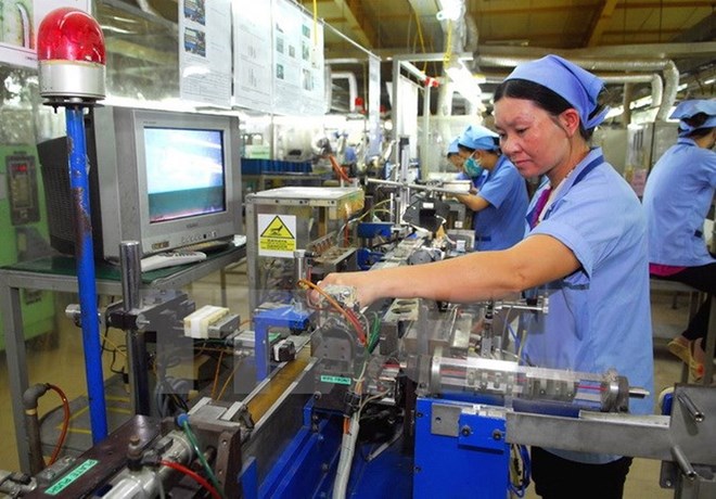 Workers at a Japanese-invested firm in Dong Nai.