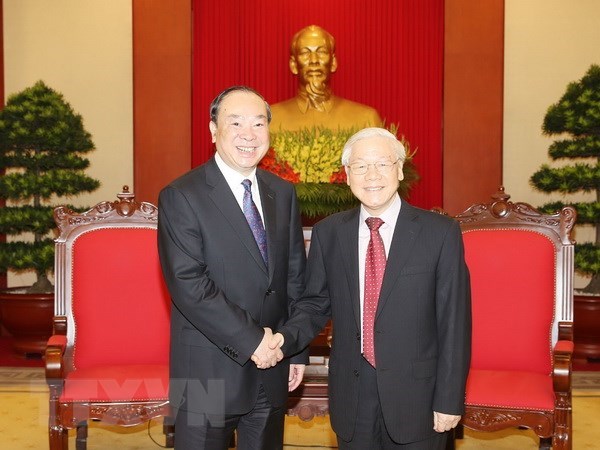 Party chief welcomes delegation from Communist Party of China