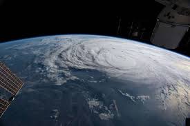 FILE PHOTO: Hurricane Harvey is pictured off the coast of Texas, U.S. from aboard the International Space Station in this August 25, 2017 NASA handout photo.