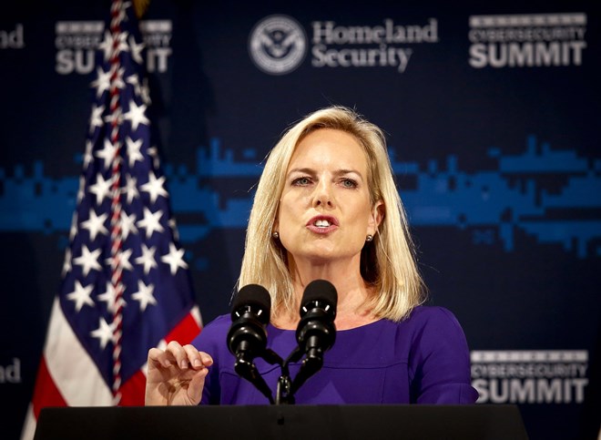 Bộ trưởng An ninh Nội địa Mỹ, bà Kirstjen Nielsen. (Nguồn: AP)