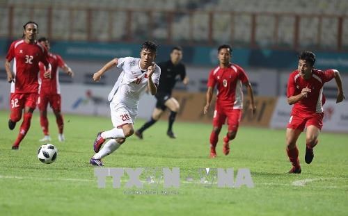 In the match between Vietnam and Nepal (Source: VNA)