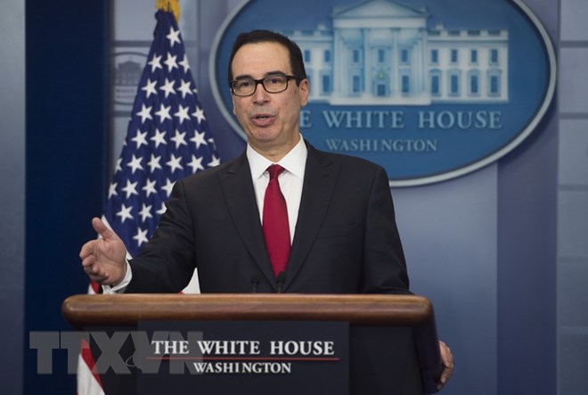 Bộ trưởng Tài chính Mỹ Steven Mnuchin. (Ảnh: AFP/TTXVN)