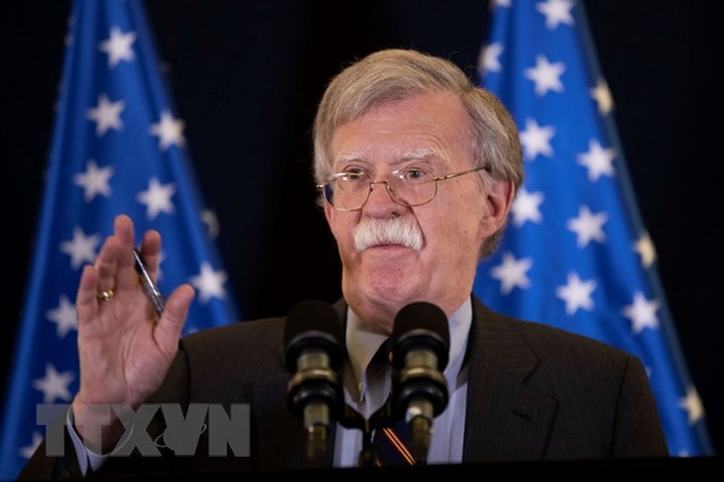 Cố vấn An ninh quốc gia Mỹ John Bolton. (Ảnh: AFP/TTXVN)