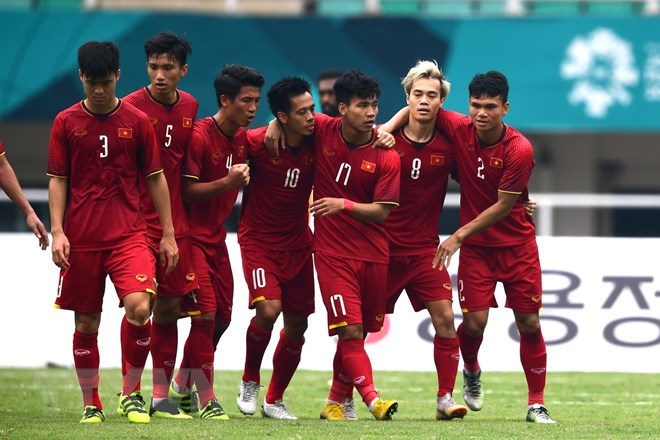 Vietnamese footballers (Photo: VNA)