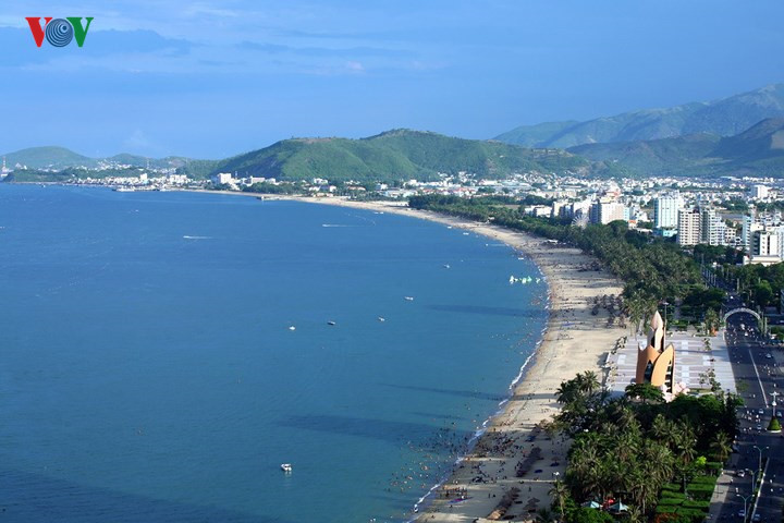   A view of Nha Trang from the south - a city of white sand and blue sea. 