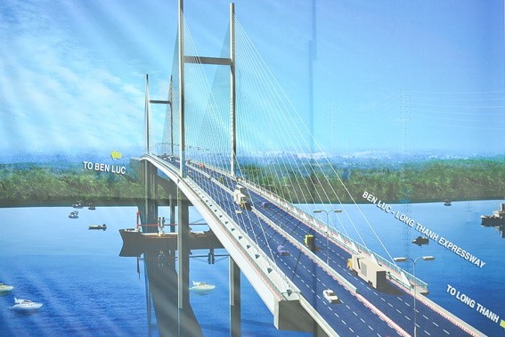 The Phước Khánh Cable Stayed Bridge is part of the Bến Lức-Long Thành Expressway, running through Long An and Đồng Nai provinces and HCM City. — Photo courtesy of the Việt Nam Expressway Corporation  Read more at http://vietnamnews.vn/society/465478/ben-luc-long-thanh-expressway-delayed-due-to-slow-site-clearance.html#VWVABiXt72Dtm5og.99