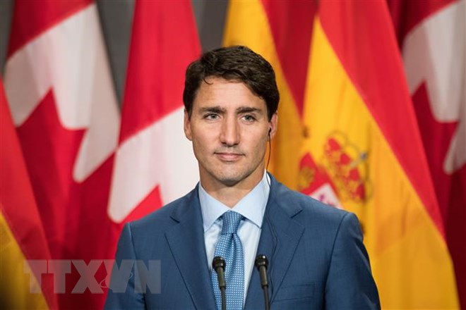 Thủ tướng Canada Justin Trudeau trong cuộc họp báo tại Montreal, Canada ngày 23-9-2018. (Ảnh: AFP/ TTXVN)