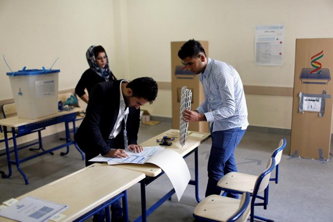 Bầu cử Quốc hội tại khu vực bán tự trị của người Kurd tại Iraq. (Nguồn: Dhaka Tribune)