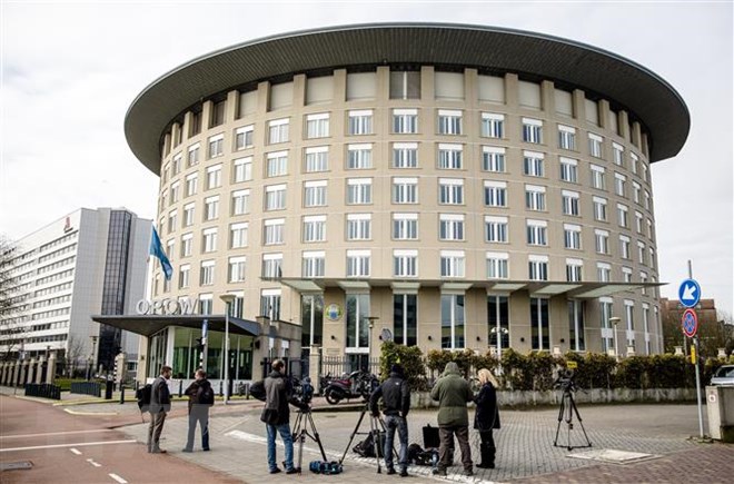 Trụ sở OPCW tại Hague, Hà Lan ngày 4-4. (Ảnh: EPA-EFE/ TTXVN)