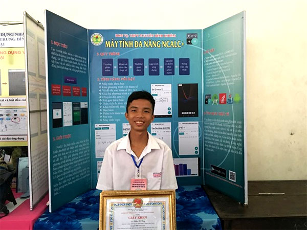 Rising star: Among the names announced in Vietnam’s Golden Book of Creativity 2018, which honours Vietnamese people’s creativity in science-technology, Duy is the youngest.