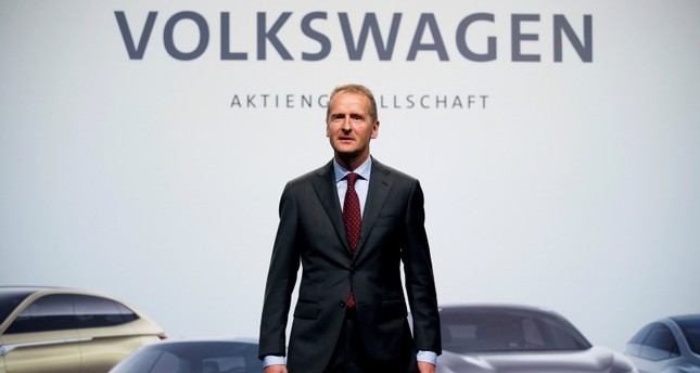  Herbert Diess, Volkswagen's new CEO, poses during the Volkswagen Group's annual general meeting in Berlin, Germany, May 3, 2018. 