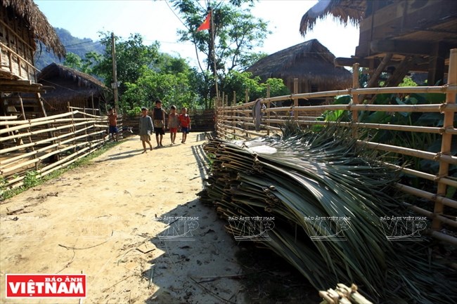 Bung village is home 109 families with over 400 people living in thatched roof stilt houses