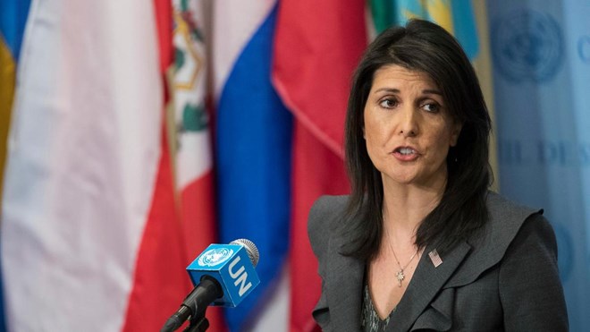 Đại sứ Mỹ tại Liên hợp quốc Nikki Haley. (Nguồn: AP)