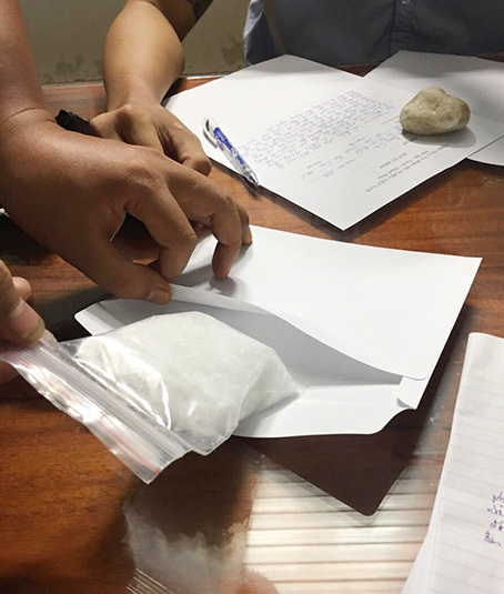 Số ma túy của đối tượng Đặng Quang Đại bị Công an huyện Nhơn Trạch thu giữ.