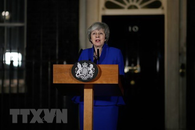 Thủ tướng Anh Theresa May phát biểu tại thủ đô London ngày 16-1-2019. (Ảnh: THX/TTXVN)