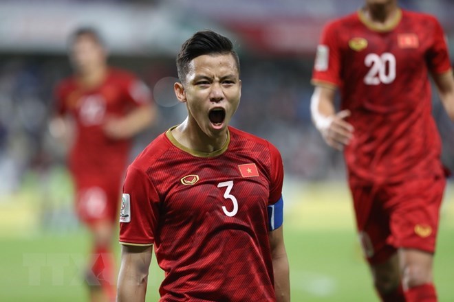 The Vietnamese national football team's captain Que Ngoc Hai (Photo: VNA)