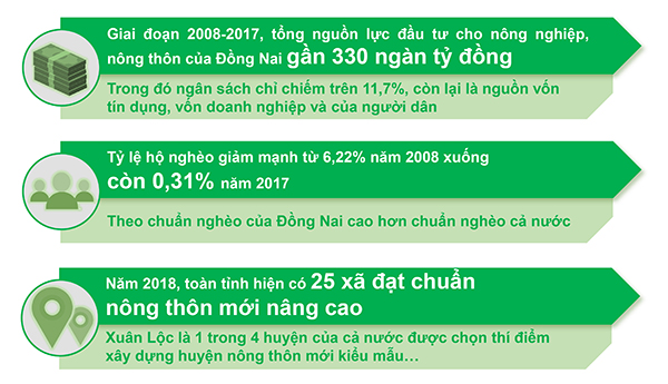 Những con số ấn tượng trong phong trào xây dựng nông thôn mới của Đồng Nai (Thông tin: Bình Nguyên - Đồ họa: Hải Quân)