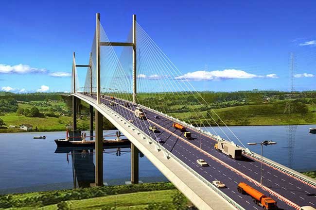 An artist's impression of Cat Lai bridge linking HCMC and Dong Nai Province- PHOTO: VNA