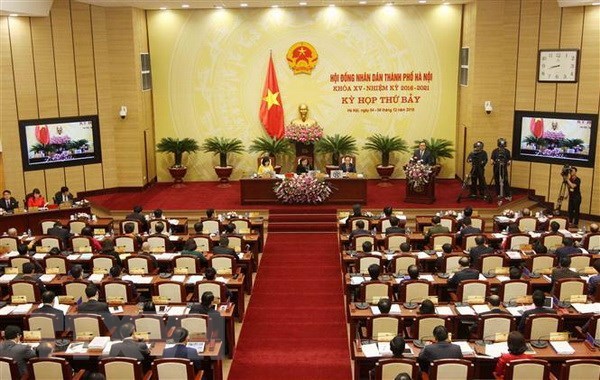 Một kỳ họp Hội đồng Nhân dân thành phố Hà Nội. (Nguồn: TTXVN)