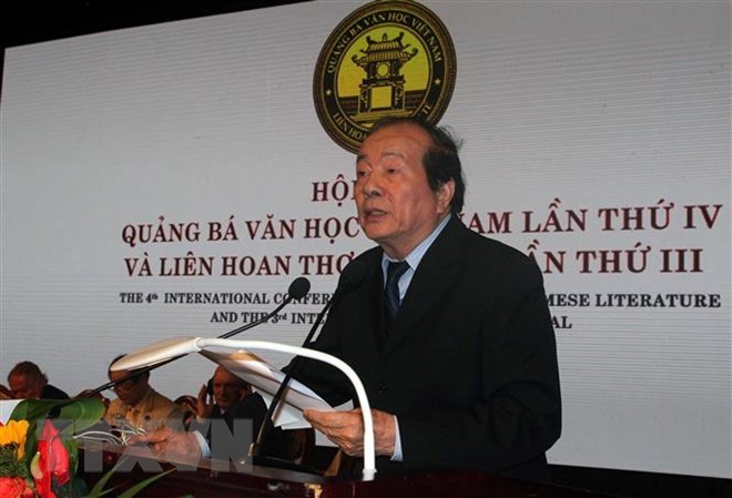 Poet Huu Thinh, Chairman of the Vietnam Writers Association  (Source: VNA)