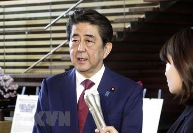 Thủ tướng Nhật Bản Shinzo Abe trả lời phỏng vấn tại Tokyo. (Ảnh: Kyodo/TTXVN)