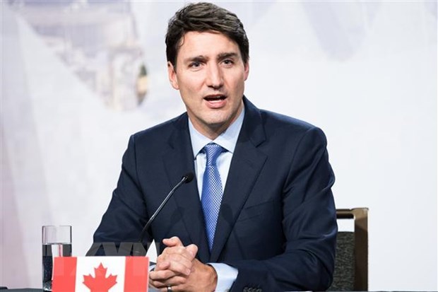 Thủ tướng Canada Justin Trudeau phát biểu trong một cuộc họp ở tỉnh Montreal ngày 7-12-2018. (Ảnh: AFP/TTXVN)